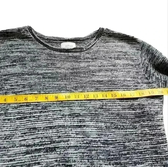 Aritzia Wilfred Blanchard Sweater Cashmere Silk Blend Black White Marl Women's S - Picture 9 of 10